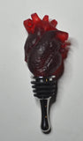 Translucent Red Heart Bottle Stopper