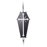 Coffin & Cross Hanging Charm