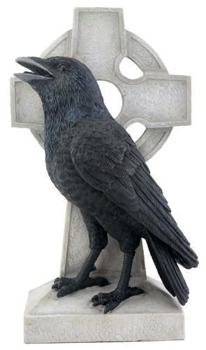 Cross Raven Statue