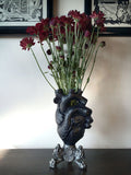 Black Anatomical Heart Vase